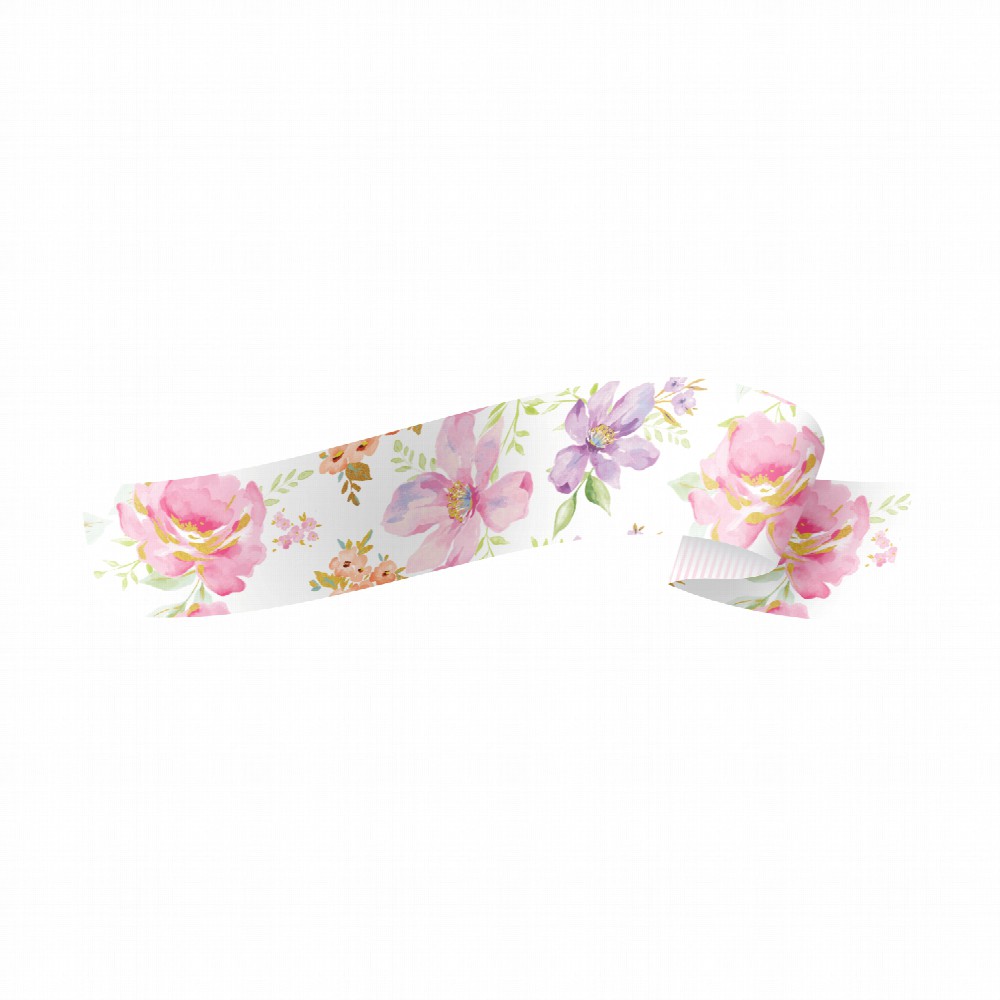 FITA MAXI DF 32MMX100M FLORA BCO/ROSA